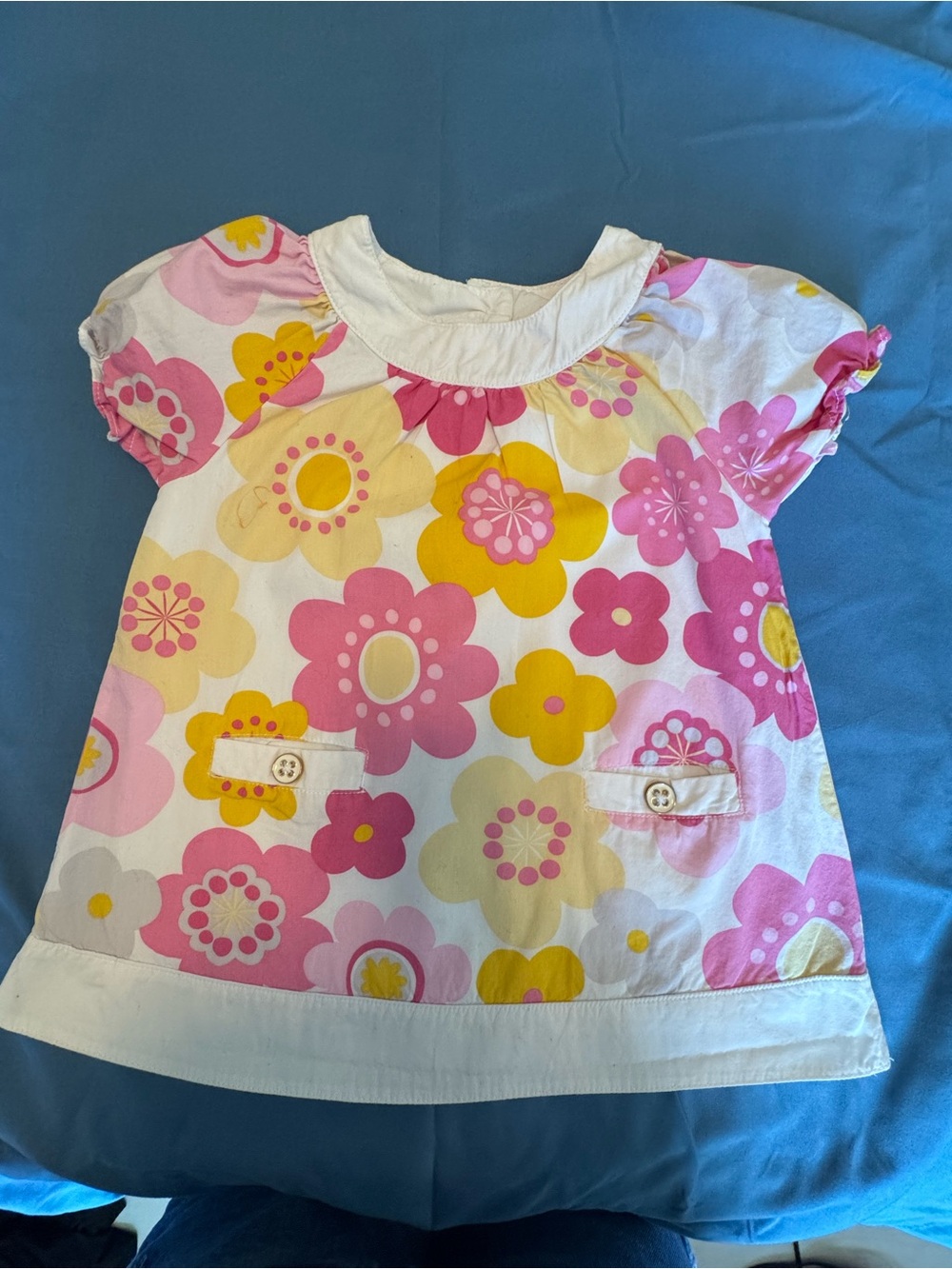 Emma's Garden 4T Floral Dress White Pink Yellow Toddler Girls